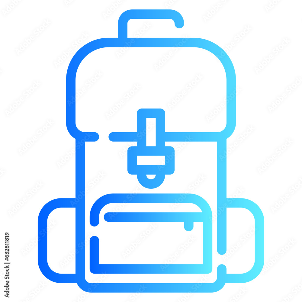 Backpack gradient icon on white background