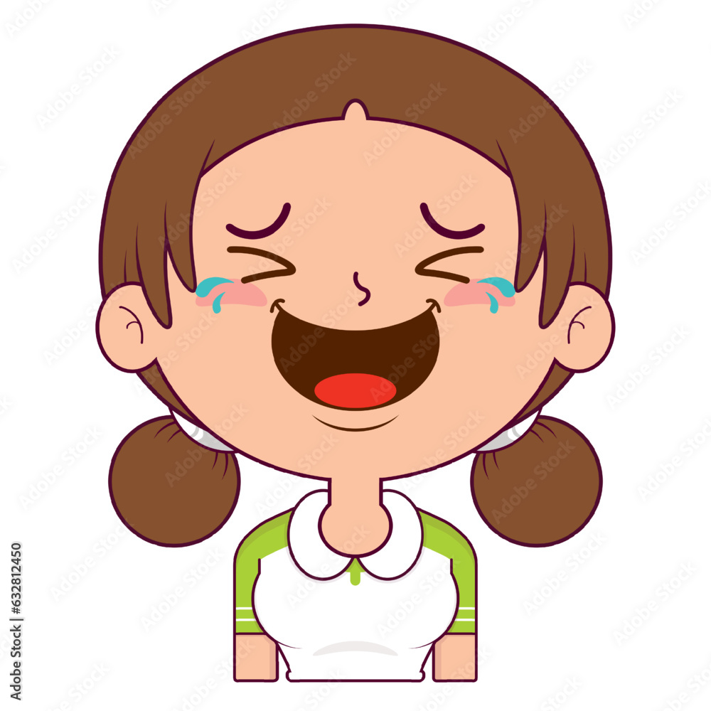 girl laughing face cartoon cute girl laughing face cartoon cute