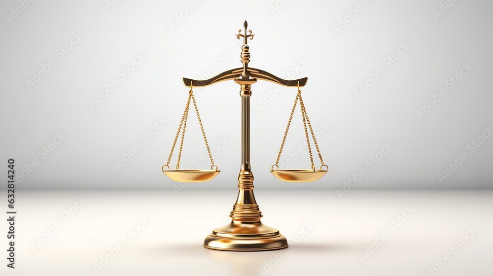 Judge gavel with white background
