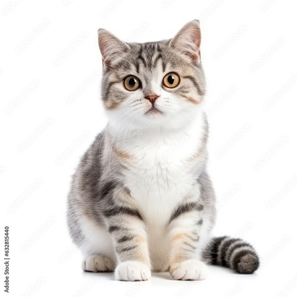 Portrait of a beautiful  Cute Cat isolated