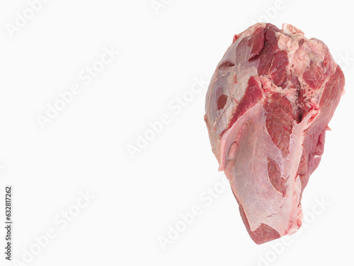 Pork meat on white background. photo