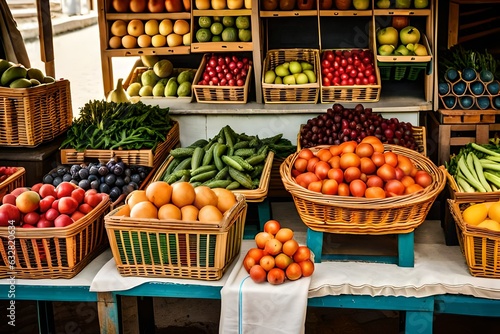 fruits and vegetables at the market © ra0