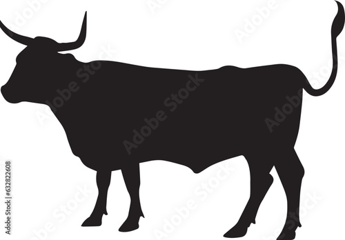 Cattle vector silhouette illustration