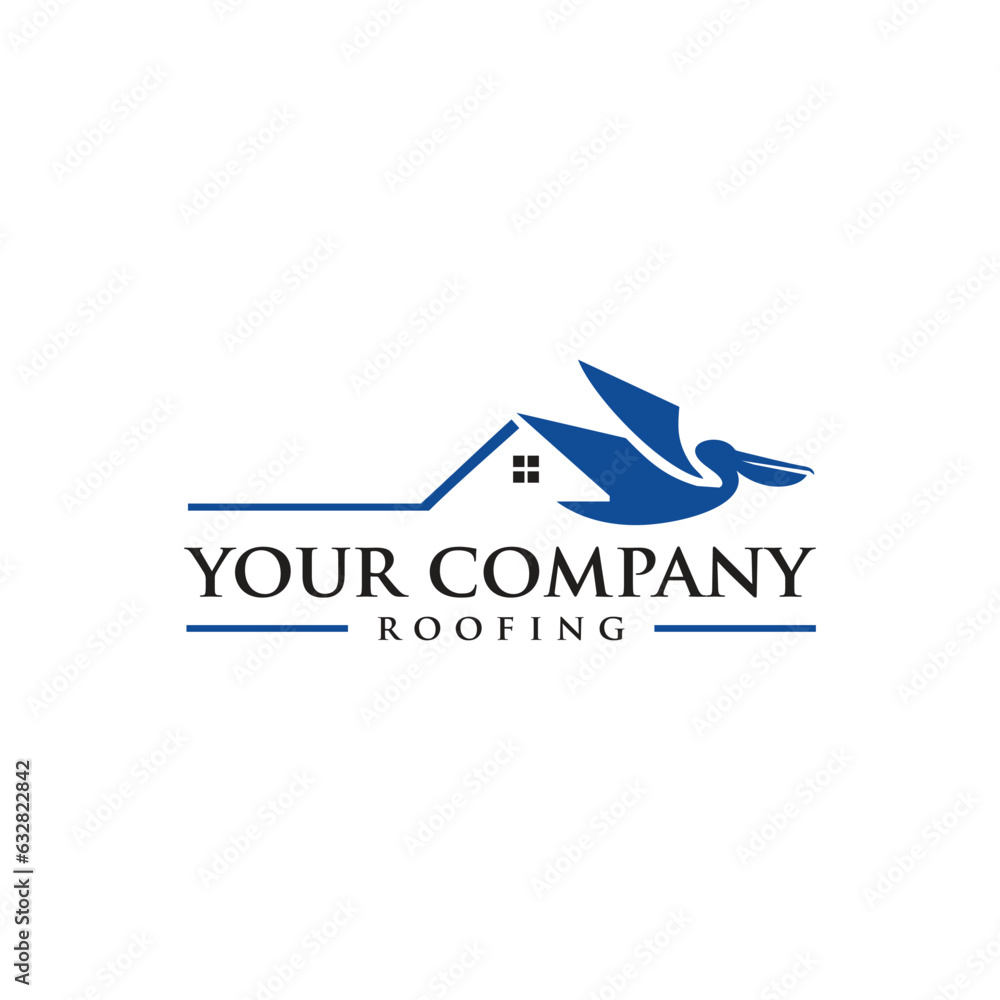 Pelican roofing logo icon vector template.eps Pelican roofing logo icon vector template.eps
