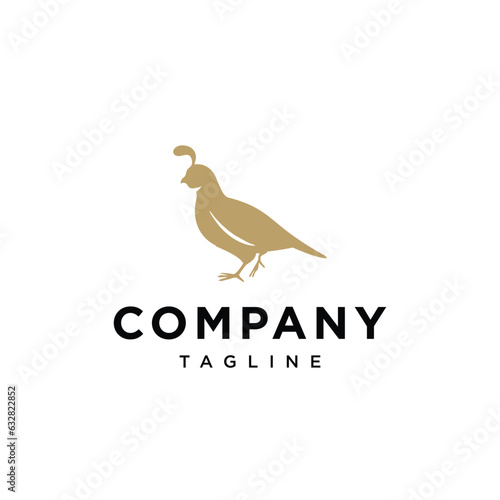 Quail bird logo icon vector template.eps