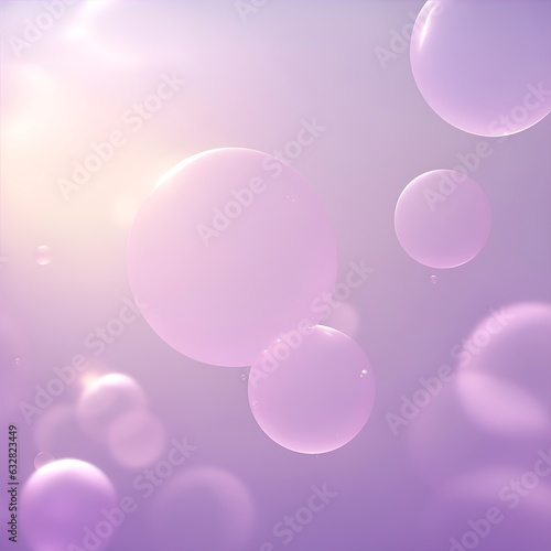Bubbles fluffy pastel purple color blurred background