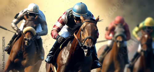 horse race concept, AI generated