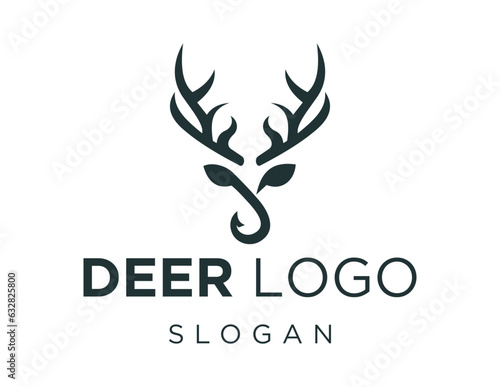 Logo design about Deer on white background. created using the CorelDraw application.