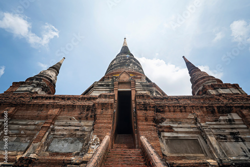 Impressive Historic Main Stupa of Wat Yai Chai Mongkhon Buddhist Temple in Ayutthaya 