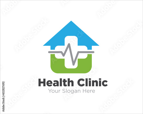 health clinic home logo designs simple modern for health and medical service