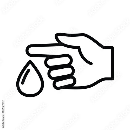 Blood test diabetes vector icon