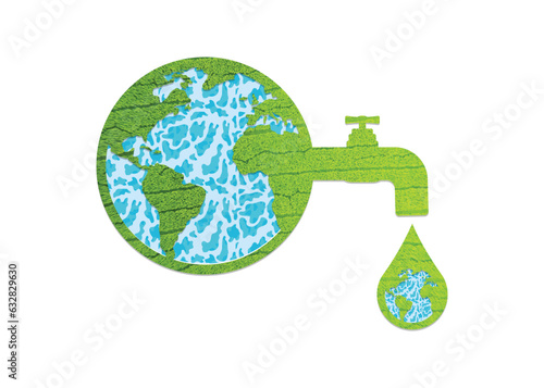 World Water Day Concept. Every Drop Matters. Water day 2024 concept. World Earth day and global warming concept. Vector illustration