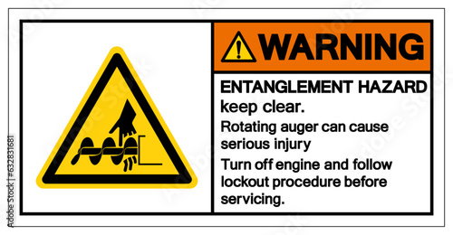 Warning Entanglement Hazard Symbol Sign, Vector Illustration, Isolate On White Background Label .EPS10