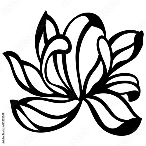 Fototapeta Naklejka Na Ścianę i Meble -  black and white flower