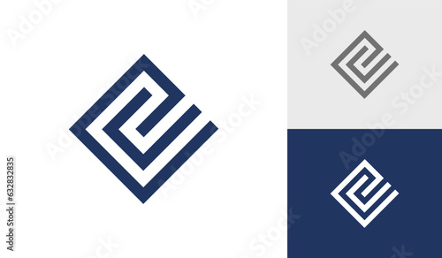 Letter EC initial monogram logo design