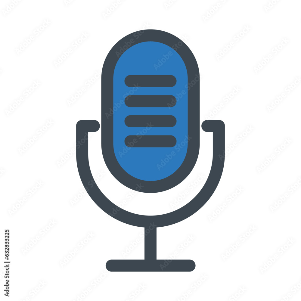 Microphone icon vector on trendy style for design and print Microphone icon vector on trendy style for design and print