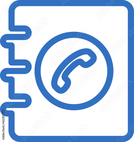 telephone directory icon line design, monoline icons.