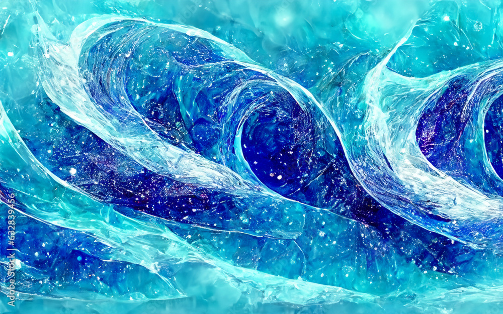 Fototapeta premium Abstract Modern Aqua Waves Gradient Background Design 