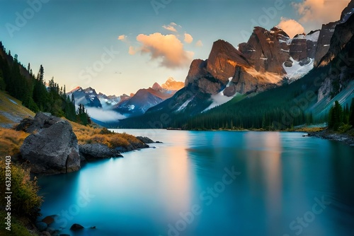 lake in the mountains © Creative color