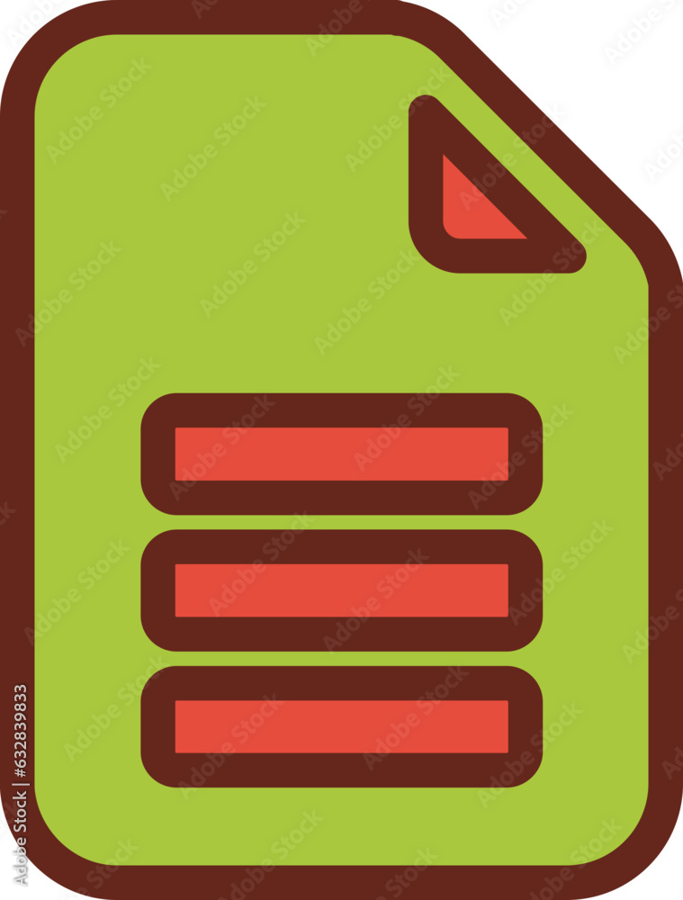 document flat icon 3 colors. document flat icon 3 colors.