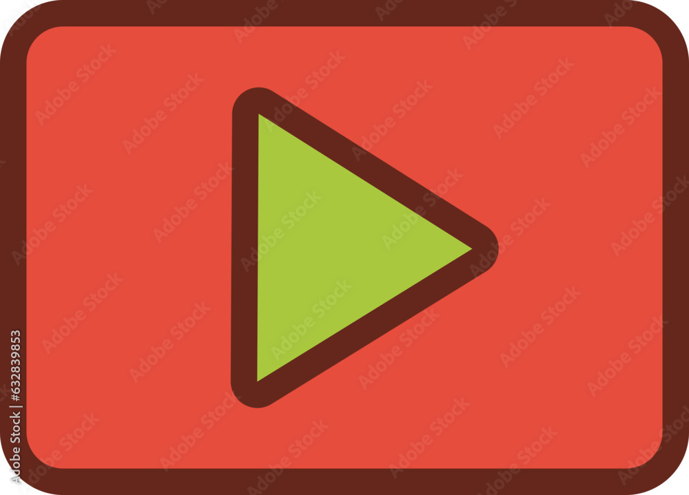 play flat icon 3 colors. play flat icon 3 colors.