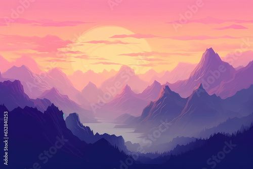 Violet Horizons: Breathtaking Mountain Vistas