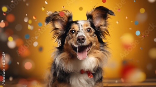 Photo of a happy dog with its tongue out created with Generative AI technology © AI Visual Vault