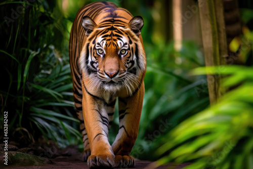 Majestic Sumatran Tiger in Its Natural Habitat