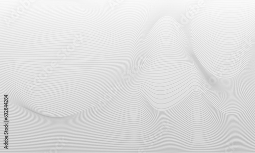 Fototapeta Naklejka Na Ścianę i Meble -  Grey stripes dynamic wave texture concept vector background template