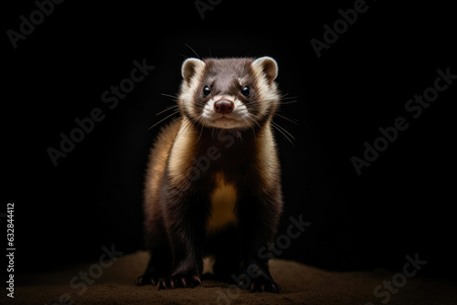Majestic Sable Ferret in All Its Glory © AIproduction