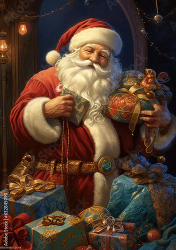 Weihnachtsmann mit Geschenkpakete, Santa Claus with gift packages © Gabi D