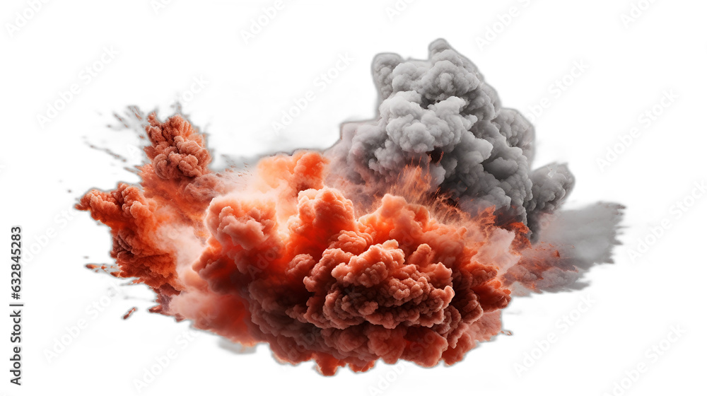 realistic explosion on transparent background realistic explosion on transparent background