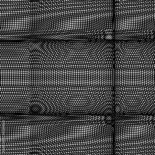 Mesh structure with seams and radial visual illusory patterns. photo