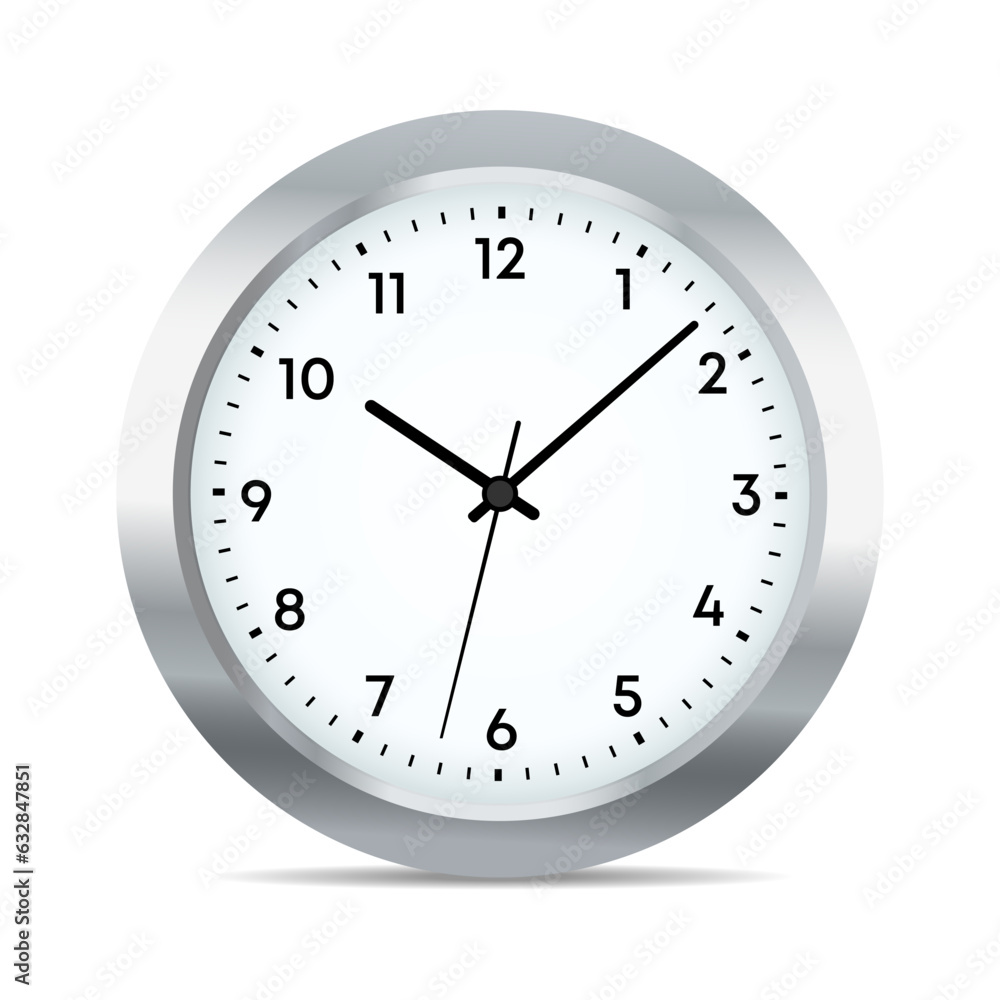 Analog Clock Isolated on White Background Analog Clock Isolated on White Background