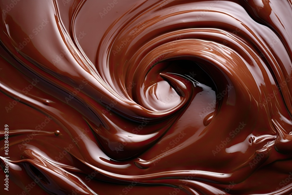 Captivating melted chocolate splash in rich dark hues tempting cascade with luscious cream swirl Captivating melted chocolate splash in rich dark hues tempting cascade with luscious cream swirl