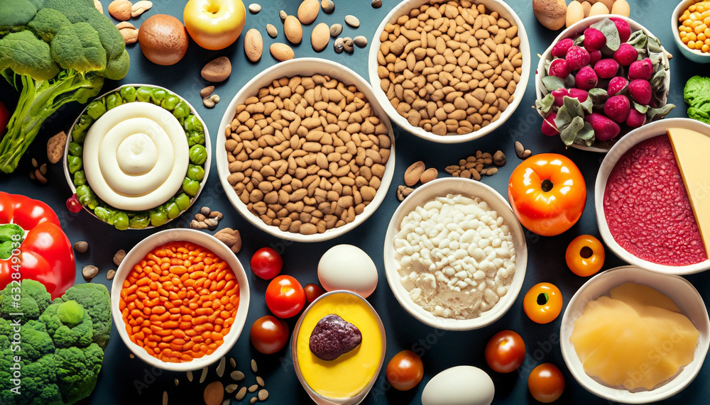 Food products representing the nutritarian diet Food products representing the nutritarian diet