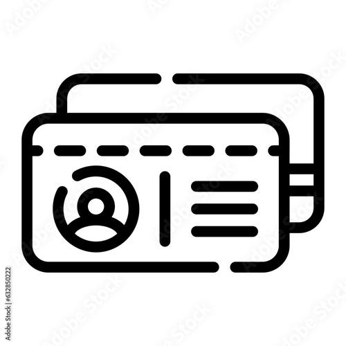 member card Line Icon