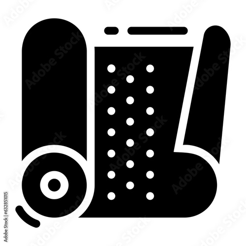yoga mat Solid icon