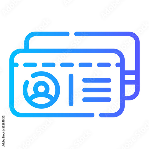 member card Line Gradient Icon