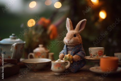 Bunny Themed Tea Party, Rabbit, bokeh 