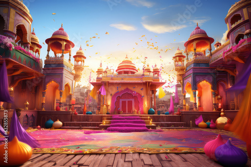 ndia festival themed background, 3d 