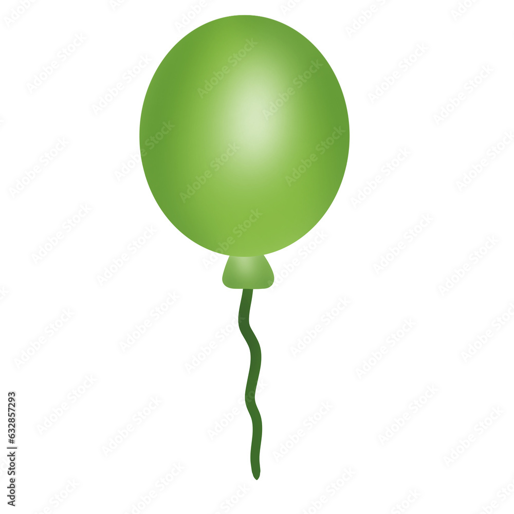 green balloon isolated on white green balloon isolated on white