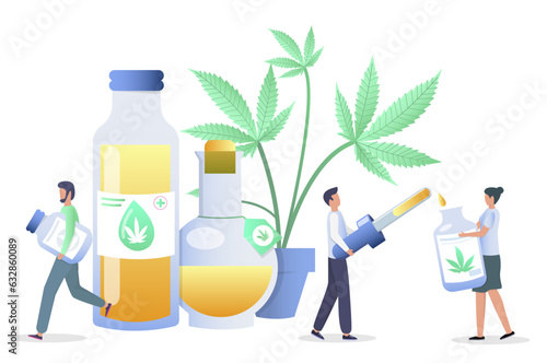 Cannabis oil preparation process with people scientists