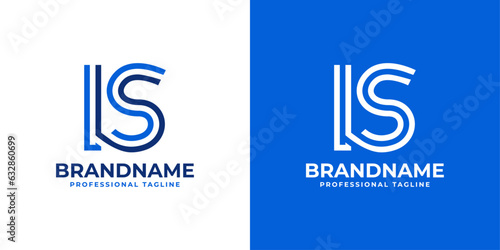 Letter IS Line Monogram Logo, suitable for business with IS or SI initials.