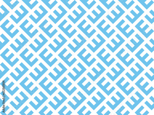 Abstract geometric pattern. A seamless vector background. White and blue ornament. Graphic modern pattern. Simple lattice graphic design