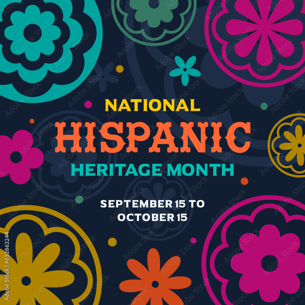 Hispanic american heritage month, Hispanic heritage month, vector, web ...