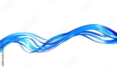 Abstract Blue Wave Line Flow Curve Wavy Element Vector Sound Audio Volume Striped Graphic Decoration Presentation Templates Motion Movement Business Editable Stroke