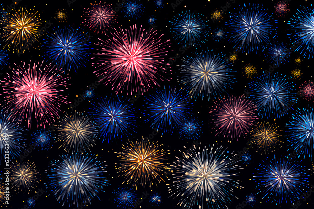 New Year's, Christmas pattern fireworks. Background, wallpaper New Year's, Christmas pattern fireworks. Background, wallpaper