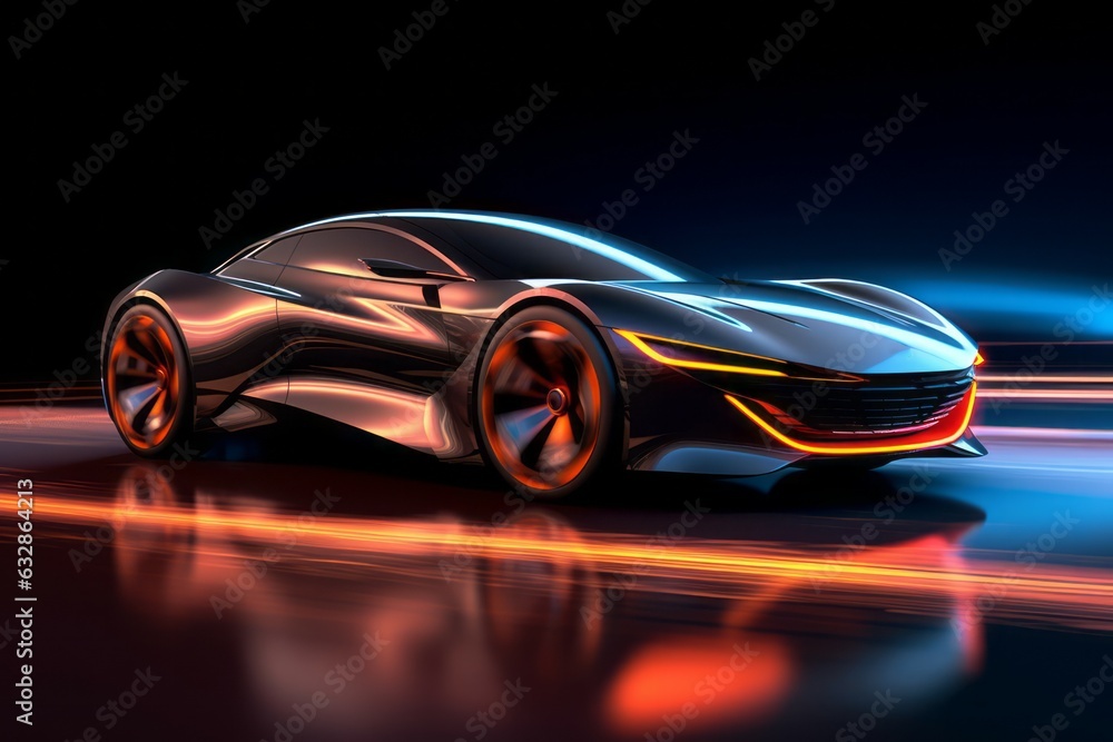 Electric sport car design concept for clean energy vehicle Created with Generative AI technology. Electric sport car design concept for clean energy vehicle Created with Generative AI technology.