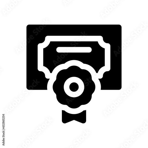 diploma glyph icon